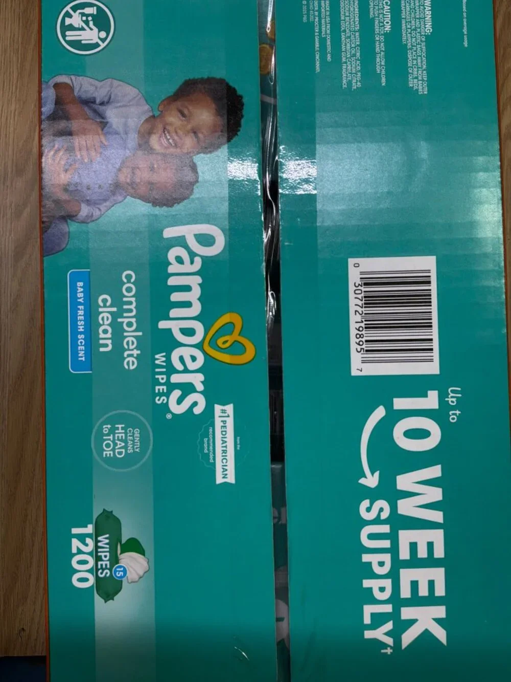 Pampers Complete Clean Baby Wipes 1200 Count Fresh Scent New Bulk Box